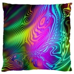 Psychedelic Swirl Trippy Abstract Art Large Cushion Case (Two Sides) Back
