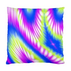 Colorful Blue Purple Pastel Tie Dye Pattern Standard Cushion Case (two Sides) by SpinnyChairDesigns