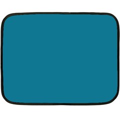 Mosaic Blue Pantone Solid Color Double Sided Fleece Blanket (mini)  by FlagGallery