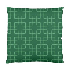 Dark Mint Green Geometric Standard Cushion Case (two Sides) by SpinnyChairDesigns