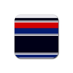 Casual Uniform Stripes Rubber Coaster (square)  by tmsartbazaar