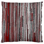 Abstract Grunge Stripes Red White Green Large Cushion Case (Two Sides) Front