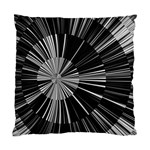 Abstract Black and White Stripes Standard Cushion Case (Two Sides) Back
