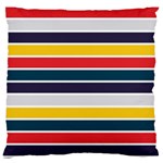 Horizontal Colored Stripes Large Cushion Case (One Side) Front