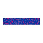 Bisexual Pride Tiny Scattered Flowers Pattern Flano Scarf (Mini) Back