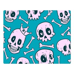 Skull Double Sided Flano Blanket (large)  by Sobalvarro