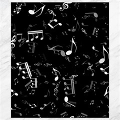 Black And White Music Notes Canvas 8  X 10  by SpinnyChairDesigns