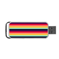 Contrast Rainbow Stripes Portable Usb Flash (one Side) by tmsartbazaar