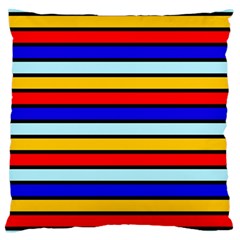 Red And Blue Contrast Yellow Stripes Standard Flano Cushion Case (two Sides) by tmsartbazaar
