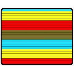Multicolor With Black Lines Fleece Blanket (medium)  by tmsartbazaar