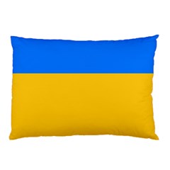 Bright Yellow With Blue Pillow Case by tmsartbazaar