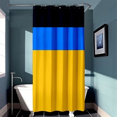 Bright Yellow With Blue Shower Curtain 36  X 72  (stall)  by tmsartbazaar