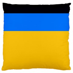 Bright Yellow With Blue Standard Flano Cushion Case (one Side) by tmsartbazaar