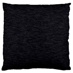 Black Color Texture Large Cushion Case (two Sides) by SpinnyChairDesigns