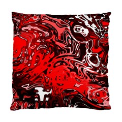 Red Black Abstract Art Standard Cushion Case (two Sides) by SpinnyChairDesigns
