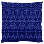Boho Navy Blue  Large Cushion Case (Two Sides) Front