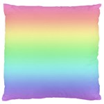 Pastel Rainbow Ombre Large Cushion Case (Two Sides) Back