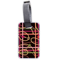 Checks Chain Pattern Luggage Tag (two Sides) by designsbymallika