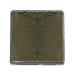 Rustic Green Brown Swirls Memory Card Reader (Square 5 Slot) Front