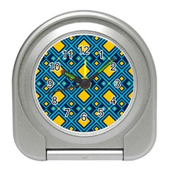 Geometric Abstract Diamond Travel Alarm Clock by tmsartbazaar