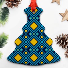 Geometric Abstract Diamond Christmas Tree Ornament (two Sides) by tmsartbazaar