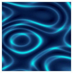 Blue Wavy Long Sheer Chiffon Scarf  by Sabelacarlos