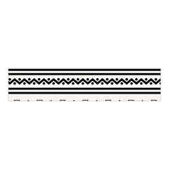 Black And White Aztec Velvet Scrunchie by tmsartbazaar