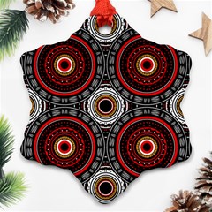 Tribal Aztec Mandala Art Ornament (snowflake) by tmsartbazaar