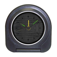 Black Alligator Skin Travel Alarm Clock by LoolyElzayat