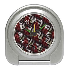 Abstract Zigzag Motif Travel Alarm Clock by tmsartbazaar