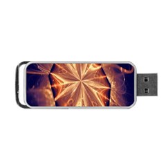 Sun Fractal Portable Usb Flash (one Side) by Sparkle