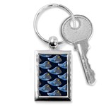 Queen Fish Doodle Art Key Chain (Rectangle) Front