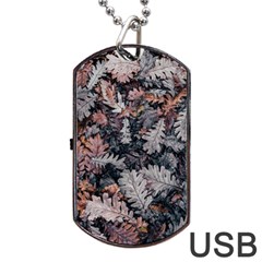 Autumn Leafs Dog Tag Usb Flash (two Sides) by Sparkle