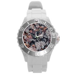 Autumn Leafs Round Plastic Sport Watch (l) by Sparkle