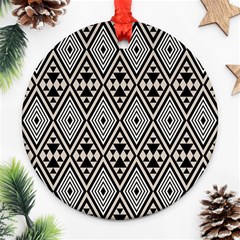 Abstract Boho Style Geometric Ornament (round) by tmsartbazaar