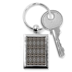Abstract Boho Style Geometric Key Chain (rectangle) by tmsartbazaar