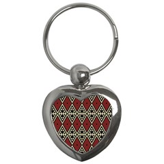 Motif Boho Style Geometric Key Chain (heart) by tmsartbazaar