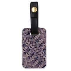 Violet Textured Mosaic Ornate Print Luggage Tag (one Side) by dflcprintsclothing
