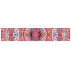 Intricate Red Marbling Large Flano Scarf  by kaleidomarblingart