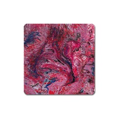 Dragons Flames Square Magnet by kaleidomarblingart
