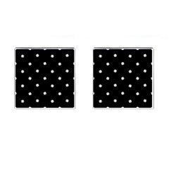 Black And White Baseball Motif Pattern Cufflinks (square) by dflcprintsclothing