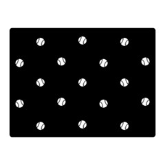 Black And White Baseball Motif Pattern Double Sided Flano Blanket (mini)  by dflcprintsclothing
