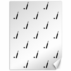 Black And White Cricket Sport Motif Print Pattern Canvas 36  X 48  by dflcprintsclothing