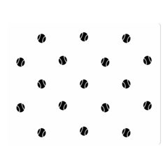 Black And White Baseball Print Pattern Double Sided Flano Blanket (large)  by dflcprintsclothing