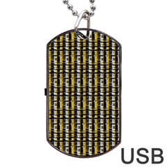 Digital Illusion Dog Tag Usb Flash (one Side) by Sparkle