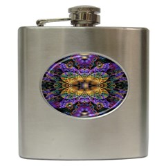 Fractal Illusion Hip Flask (6 Oz) by Sparkle