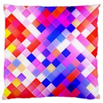 Squares Pattern Geometric Seamless Large Flano Cushion Case (One Side) Front