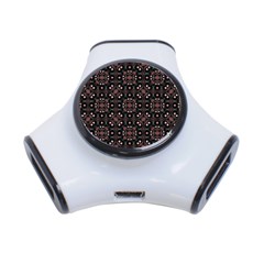 Dark Seamless Gemoetric Print Mosaic 3-port Usb Hub by dflcprintsclothing