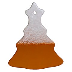 Beer Foam Bubbles Alcohol  Glass Christmas Tree Ornament (two Sides) by Amaryn4rt