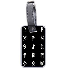 Elder Futhark Rune Set Collected Inverted Luggage Tag (two Sides) by WetdryvacsLair